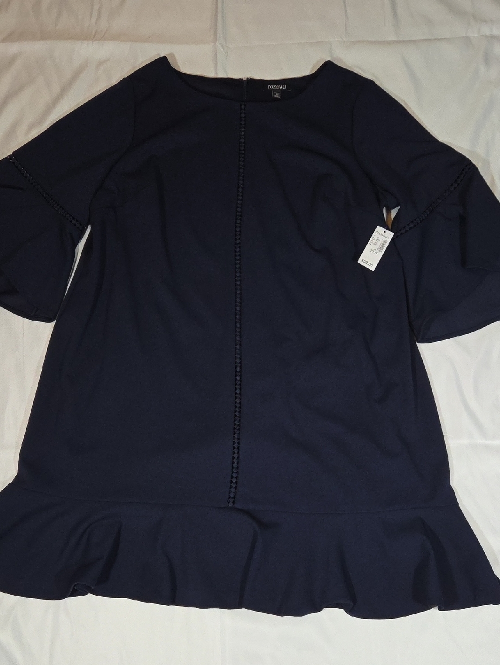 NWT Roz & Ali Navy Blue Midi Dress Size 22W